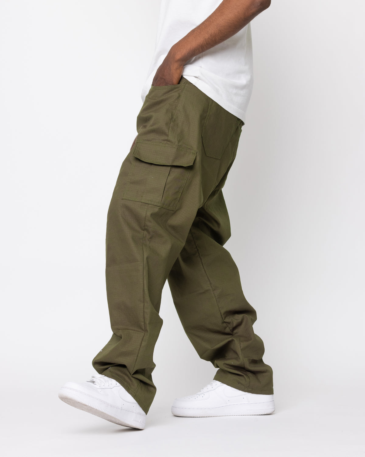 The Relaxed Baggy XL - Olive Rip-Stop Cargo