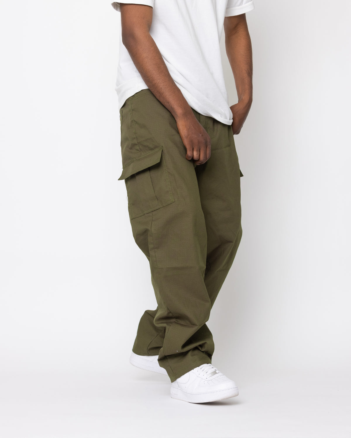 The Relaxed Baggy XL - Olive Rip-Stop Cargo